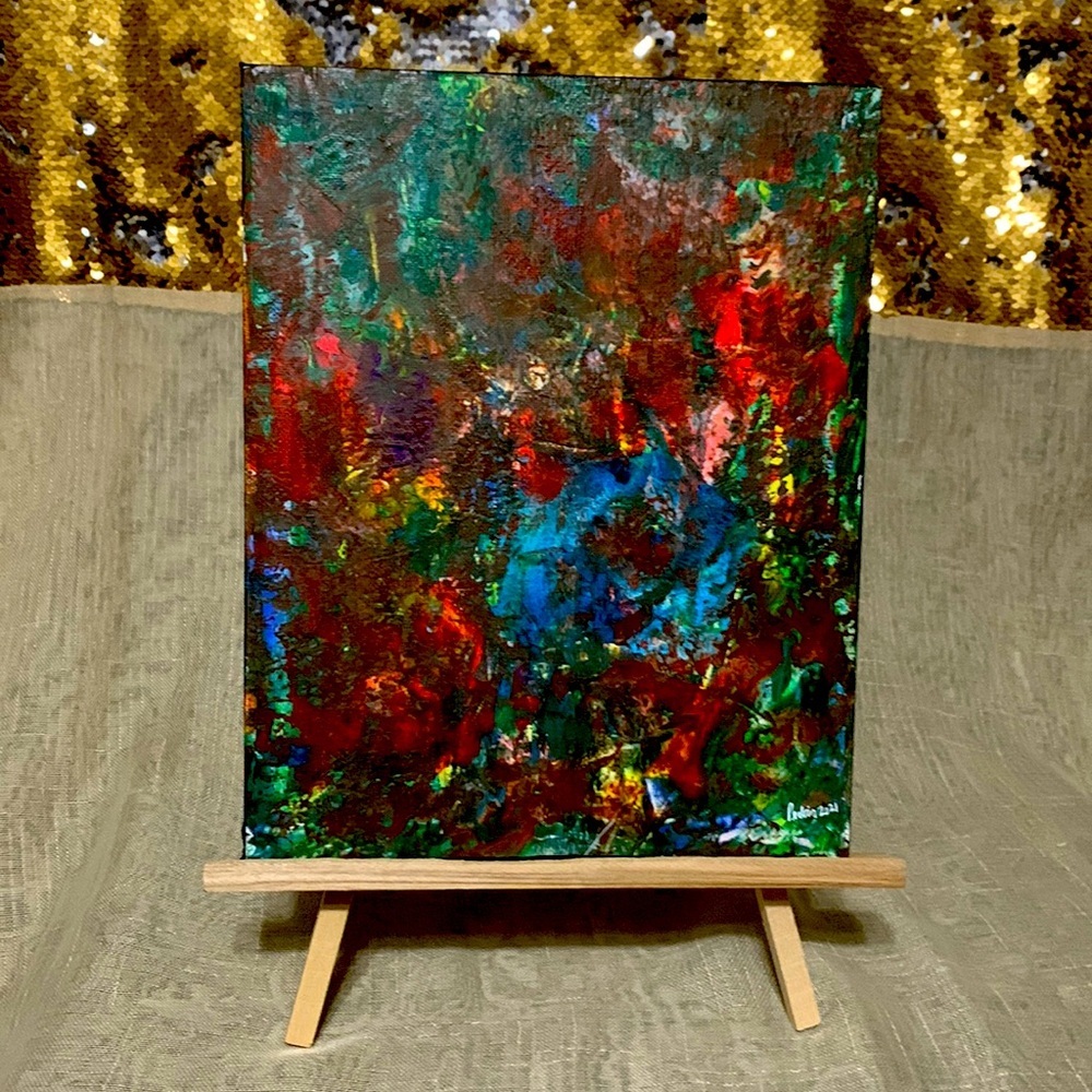 Original Abstract Miniature Painting